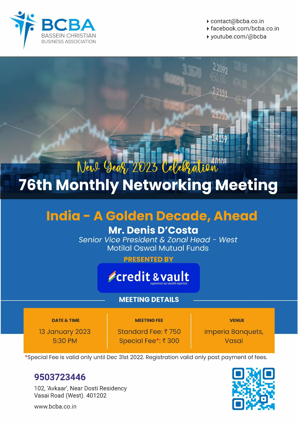 BCBA's 76th Monthly Networking meeting invite